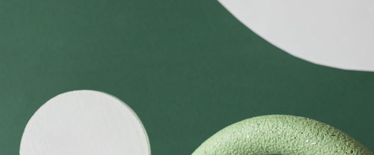 Wide abstract view of balanced geometric shapes